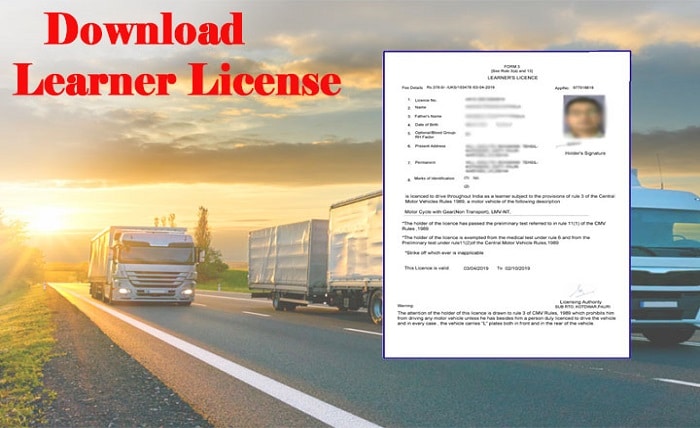 Learning Licence Download